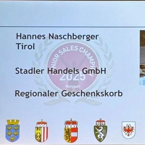 Junior Sales Champion National in Salzburg 